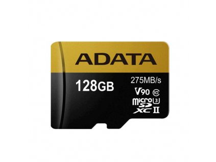 Adata/micro SDXC/128GB/275MBps/UHS-II U3 / Class 10/+ Adaptér