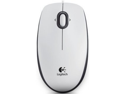 Logitech B100/Kancelářská/Optická/800DPI/Drátová USB/Bílá