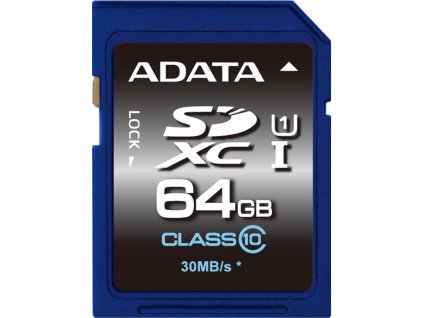 ADATA/SDXC/64GB/50MBps/UHS-I U1 / Class 10