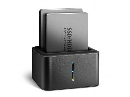 AXAGON ADSA-D25, USB 3.2 Gen 1 - 2x SATA 6G 2.5'' SSD/HDD CLONE MINI dokovací stanice