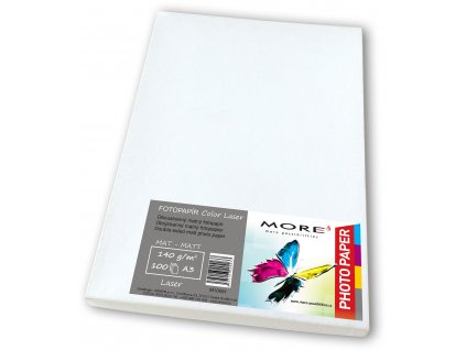 Fotopapír matný bílý kompatibilní s A3, 140g/m2,kompatibilní s laser,100ks