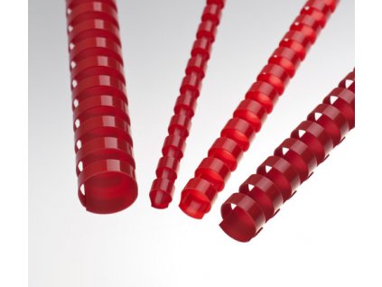 Plastové hřbety 8 mm, červené