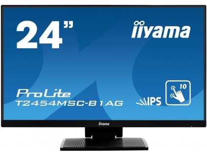 24'' iiyama T2454MSC-B1AG - IPS,FullHD,5ms,250cd/m2, 1000:1,16:9,VGA,HDMI,repro.