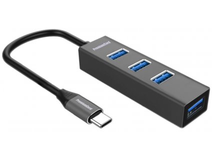 PremiumCord 5G USB Hub Type C na 4x USB 3.2 Gen 1