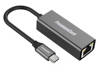 PremiumCord Převodník USB-C na Gigabit kon. RJ45