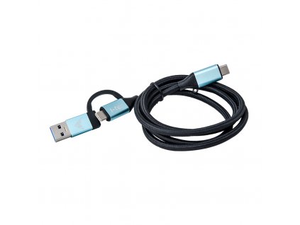 i-Tec C31USBCACBL USB-C na USB-C a USB-A, 1m, černo-modrý