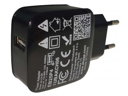 TRX Akyga AK-CH-06 USB nabíječka 220V/ 5V/ 2,1A/ 10W/ černá