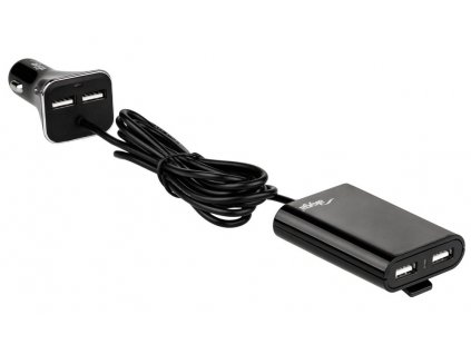 TRX Akyga AK-CH-10 4x USB nabíječka do auta 9A/ 45W/ černá
