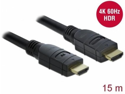 Delock Aktivní kabel HDMI4K 60 Hz 15 m