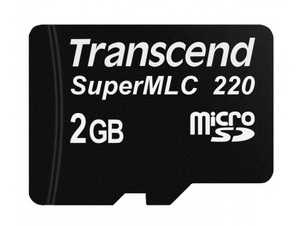 Transcend 2GB microSD220I UHS-I U1 (SuperMLC) průmyslová paměťová karta, 80MB/s R, 45MB/s W, černá