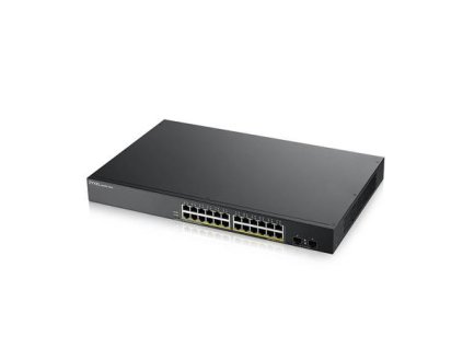 Zyxel GS1900-24HP v2, 24-port GbE L2 PoE Smart Switch, rackmount, 170 Watt