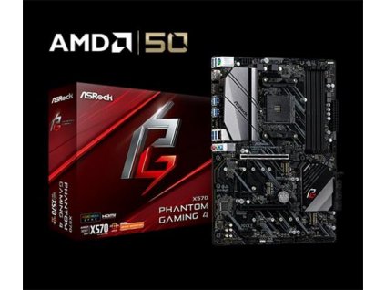 ASROCK MB X570 PHANTOM GAMING 4 (AM4, amd X570, 4xDDR4 4066, PCIE, HDMI +DPort, 8xSATA3 +M.2, USB3.2, 7.1, GLAN, ATX)