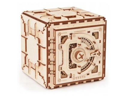 Hračka Ugears 3D dřevěné mechanické puzzle Trezor