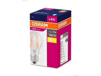 LED žárovka E27 8,0W 2700K 1055lm Value Filament