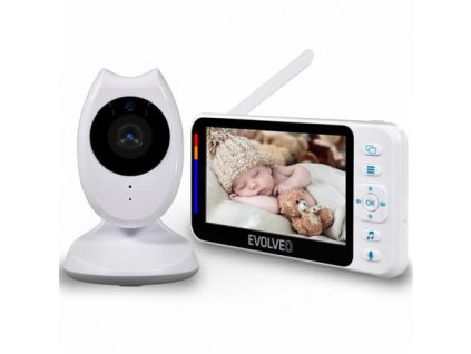 EVOLVEO Baby monitor N4, dětská chůvička, audio i video přenos, noční režim, hlídání teploty,display 4,3"