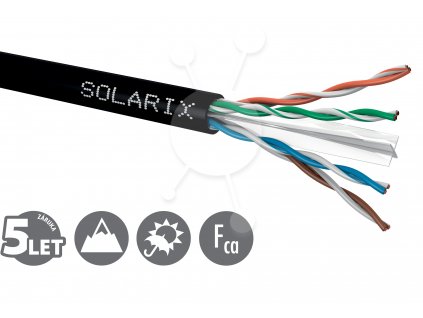 Instalační kabel Solarix CAT6 UTP PE Fca venkovní 500m/cívka SXKD-6-UTP-PE