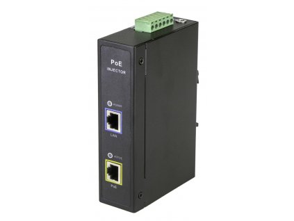 MaxLink DIN60 PoE injektor - 12-48VDC, 802.3af/at/bt, 55V, 1.1A, 60W, 1Gbit