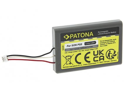 PATONA baterie pro herní konzoli Sony Playstation 5 / PS5 Li-Pol 1400mAh 3,65V