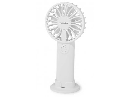 NEDIS ruční ventilátor/ průměr 6 cm/ výkon 0,9 W/ 2 rychlosti/ plast/ bílý