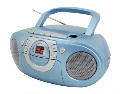 Soundmaster SCD5100BL/ CD přehrávač/ Přehrávač Kazet/ FM rádio/ Modrý