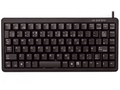 CHERRY klávesnice G84-4100 / lehká / mini/ drátová / USB 2.0 / černá / EU layout