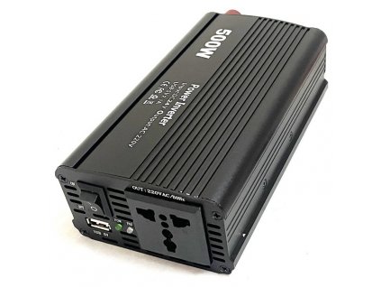 EUROCASE měnič napětí AC/DC 24V/230V/ 500W/ USB