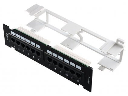 XtendLan Patch panel na zeď, 12 portů, Cat5e