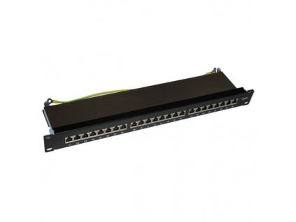 XtendLan Patch panel 19", 24 portů RJ-45, CAT6, stíněný, kovový kryt