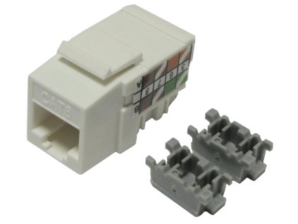 XtendLan Keystone jack RJ45, narážecí, CAT 6, UTP, bílý, 90 st., narážení shora KESW6NNIZX