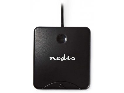 NEDIS čtečka čipových karet CRDRU2SM1BK/ Smart Card ID-1/ eObčanka/ standartní biometrické čipy/ USB 2.0/ černá