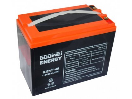 GOOWEI ENERGY Pb trakční záložní akumulátor VRLA GEL 12V/45Ah (6-EVF-45)