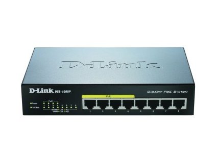 D-Link DGS-1008P/E 8-port 10/100/1000 Desktop Switch w/ 4 PoE Ports