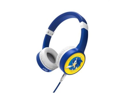 Energy Sistem Lol&Roll Sonic Kids Headphones Blue, design s ježkem Sonicem, omezení hladiny zvuku, Music Share