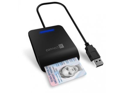 CONNECT IT USB čtečka eObčanek a čipových karet, ČERNÁ