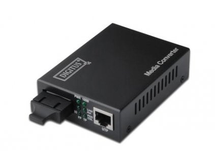 DIGITUS Media Converter, Multimode, 10/100Base-TX to 100Base-FX, Incl. PSU SC connector, Up to 2km