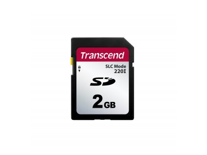 Transcend 2GB SD220I MLC průmyslová paměťová karta (SLC mode), 22MB/s R,20MB/s W, černá