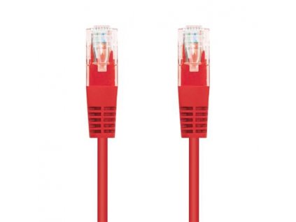 C-TECH Kabel patchcord Cat5e, UTP, červený, 5m