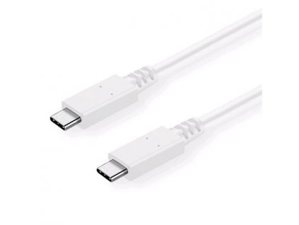 C-TECH Kabel USB 3.2, Type-C (CM/CM), PD 100W, 20Gbps, 2m, bílý