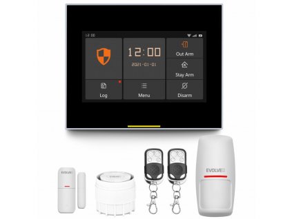 EVOLVEO Alarmex Pro, chytrý bezdrátový Wi-Fi/GSM alarm, 4.3“ barevný displej IPS