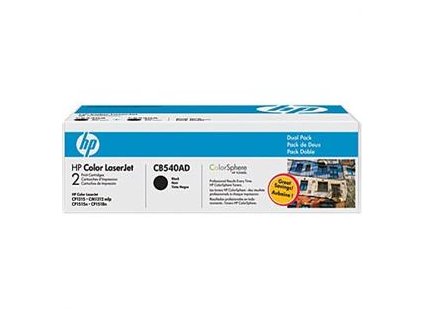 HP tisková kazeta černá - 2 pack, CB540AD