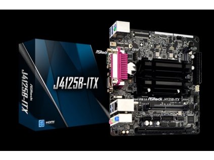 ASROCK MB J4125B-ITX s integrovaným intel CPU quad-core J4125 (2x DDR4 SO-DIMM, VGA +HDMI, PCI-E, 2xSATA3, 7.1, GLAN, mi