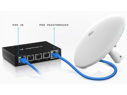 Ubiquiti EdgeRouter X, 4x GLAN porty, 1x pasivní PoE out