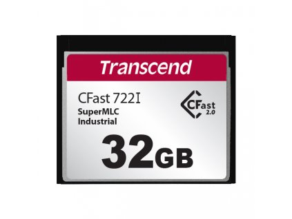 Transcend 32GB INDUSTRIAL TEMP CFAST CFX722I (MLC) paměťová karta (SLC mode), 510MB/s R, 355MB/s