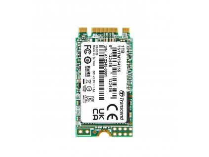 TRANSCEND MTS425S 1TB SSD disk M.2 2242, SATA III 6Gb/s (3D TLC), 550MB/s R, 500MB/s W