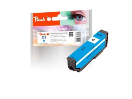 Peach Epson Inkoustová náplň T3342, No. 33, 6,2ml, kompatibilní - modrá