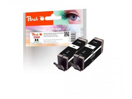 Peach Canon PG-550 TwinPack, black, 2x13 ml