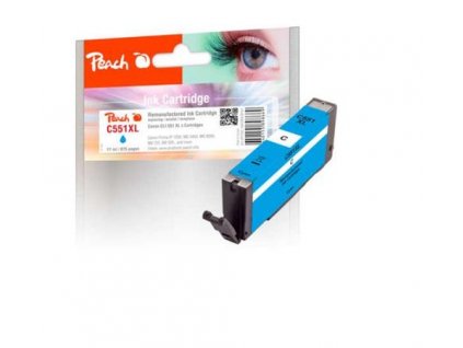 Peach Canon Inkoustová náplň CLI-551XL, 11 ml kompatibilní - modrá