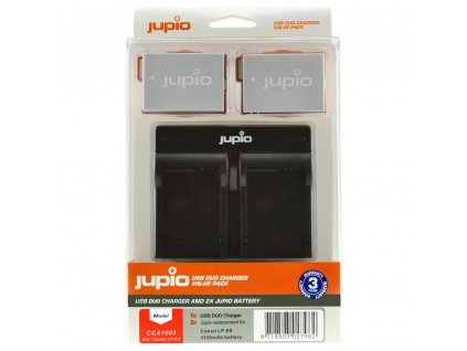 Set Jupio 2x LP-E8 1120mAh + USB Duální nabíječka