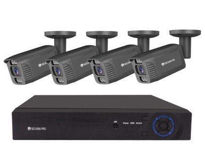 Kamerový set Securia Pro NVR4CHV5S-B IP, 5Mpx, 4 kamery, PoE NVR, černá