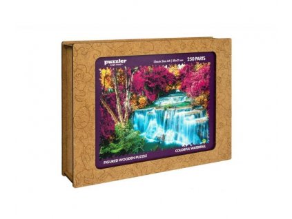 Puzzle Puzzler dřevěné, barevné - Barevný vodopád